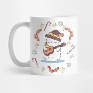 Snowman plays guitar Mug